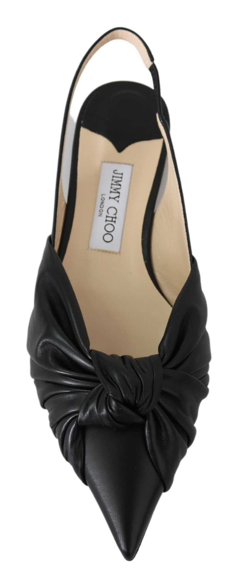 Jimmy Choo Elegant Pointed Toe Leather Flats