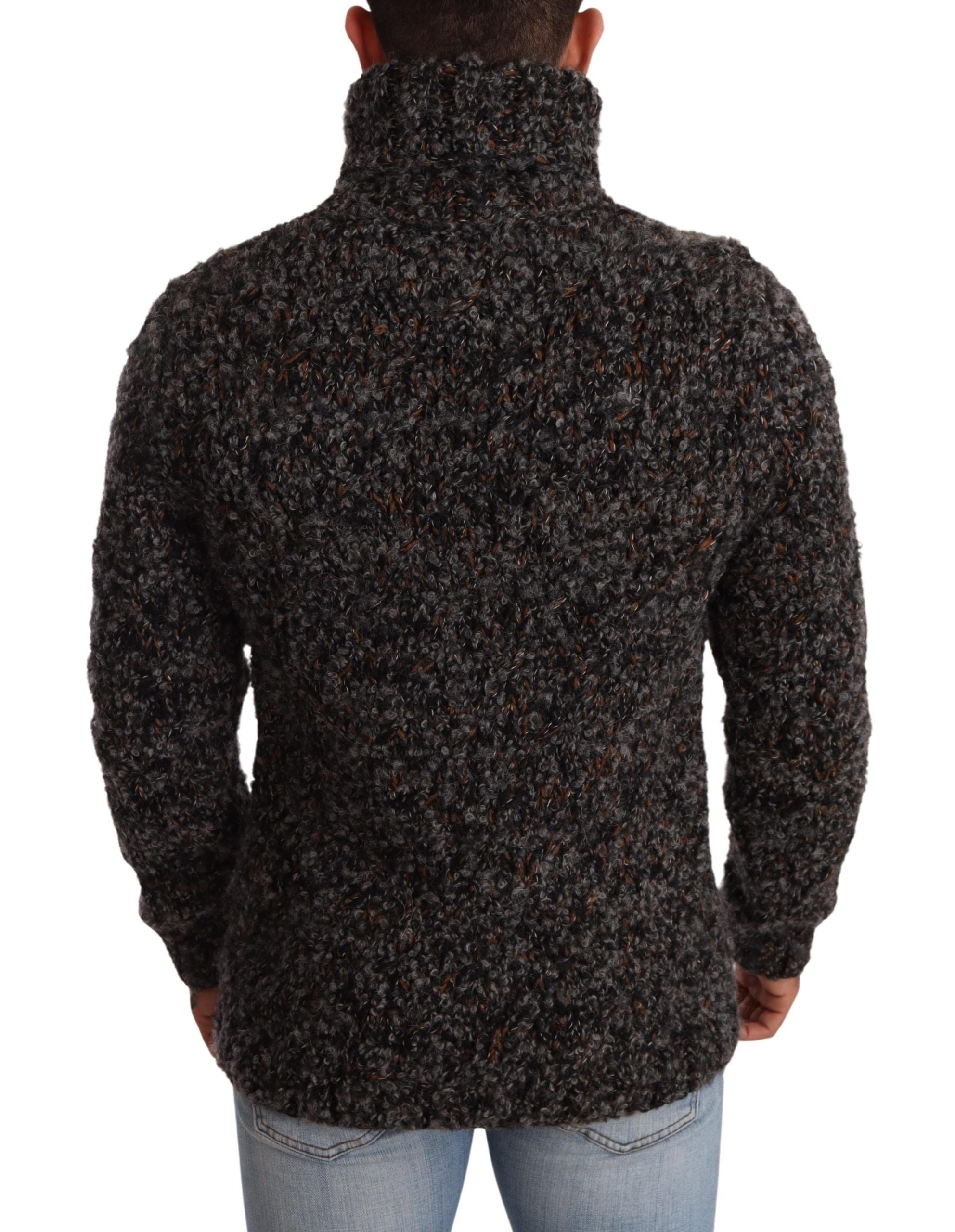 Dolce & Gabbana Elegant Speckled Turtleneck Wool-Blend Sweater