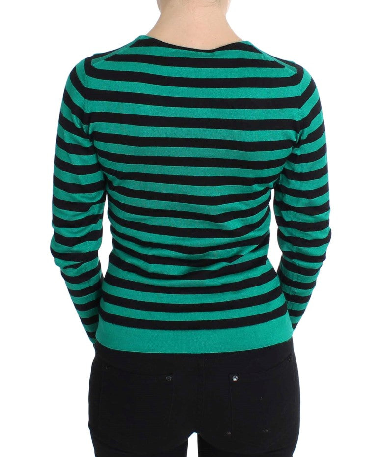 Dolce & Gabbana Elegant Striped Cashmere Silk Sweater