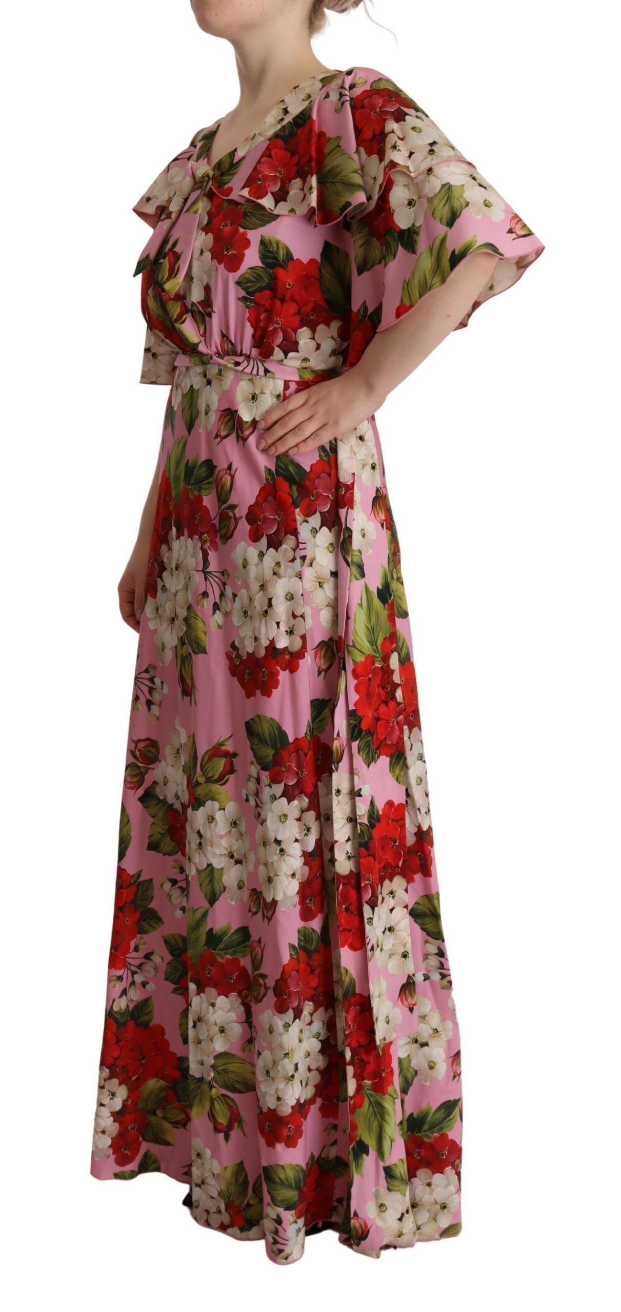 Dolce & Gabbana Enchanting Floral Silk Maxi Dress