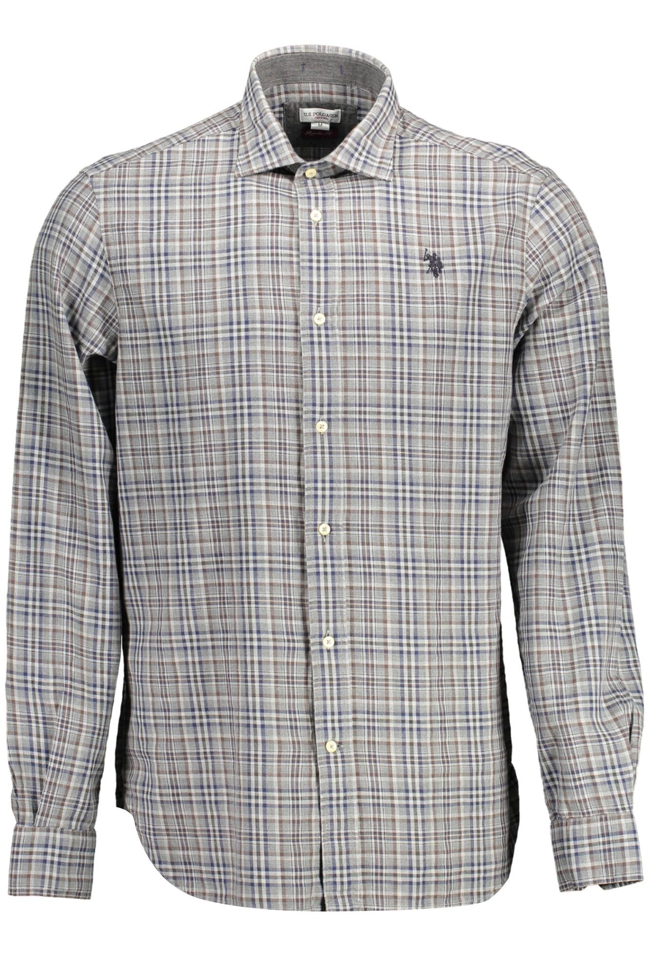 U.S. POLO ASSN. Gray Cotton Men Shirt