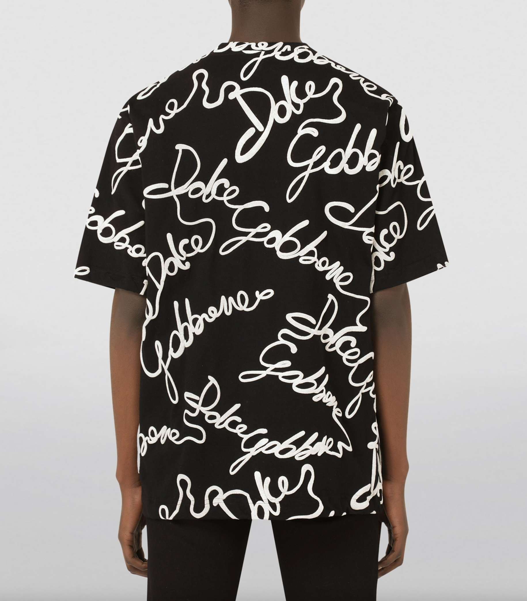 Dolce & Gabbana Elegant Multi-Logo Cotton Tee