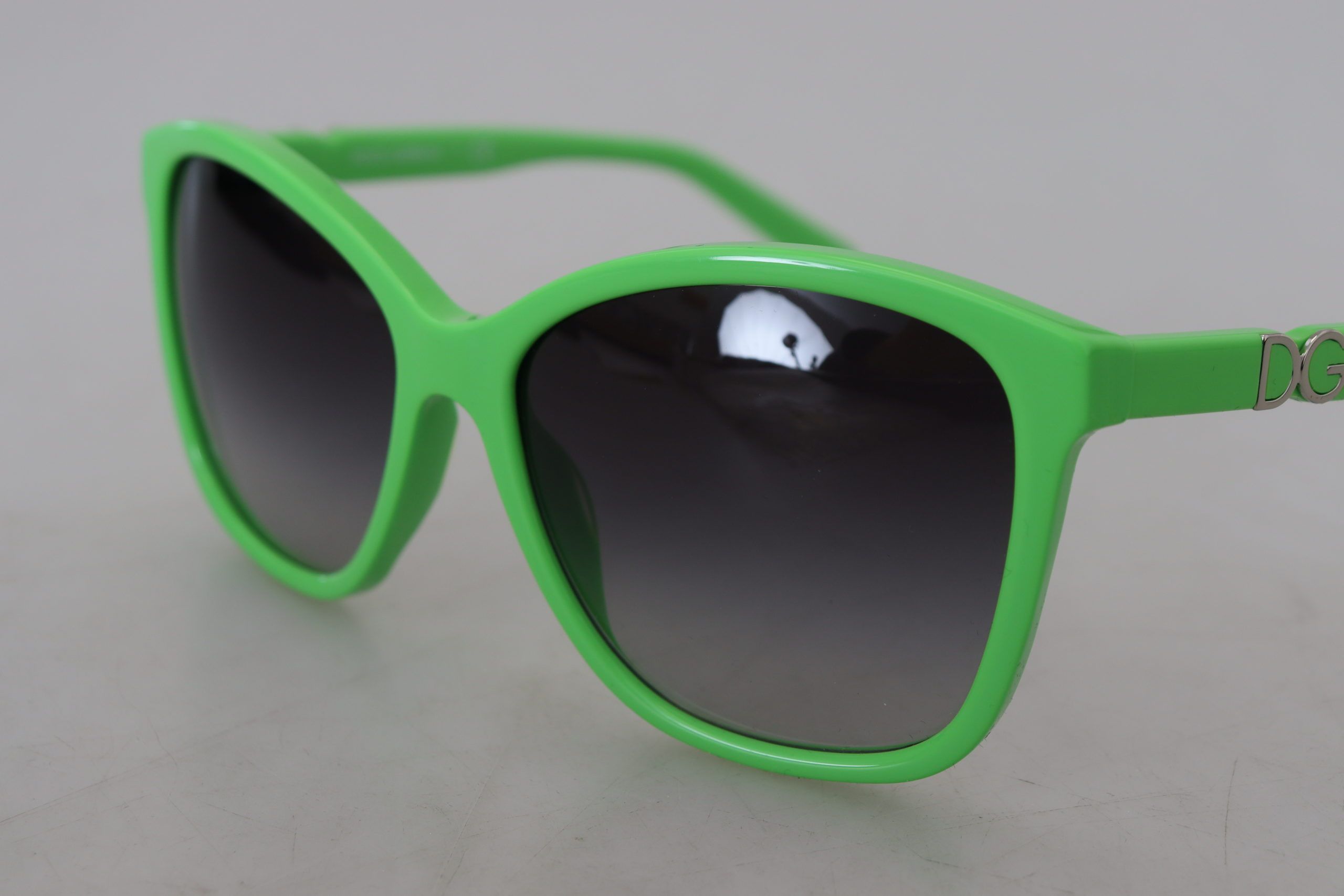 Dolce & Gabbana Chic Green Acetate Round Sunglasses