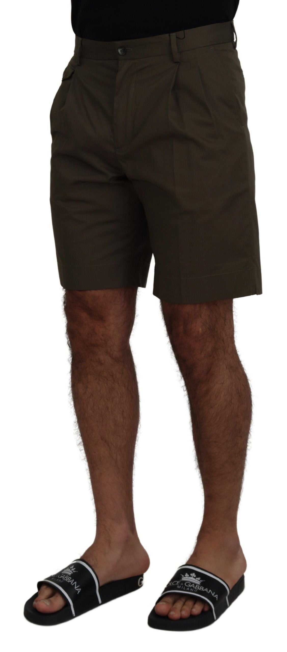 Dolce & Gabbana Elegant Green Cotton Chino Shorts