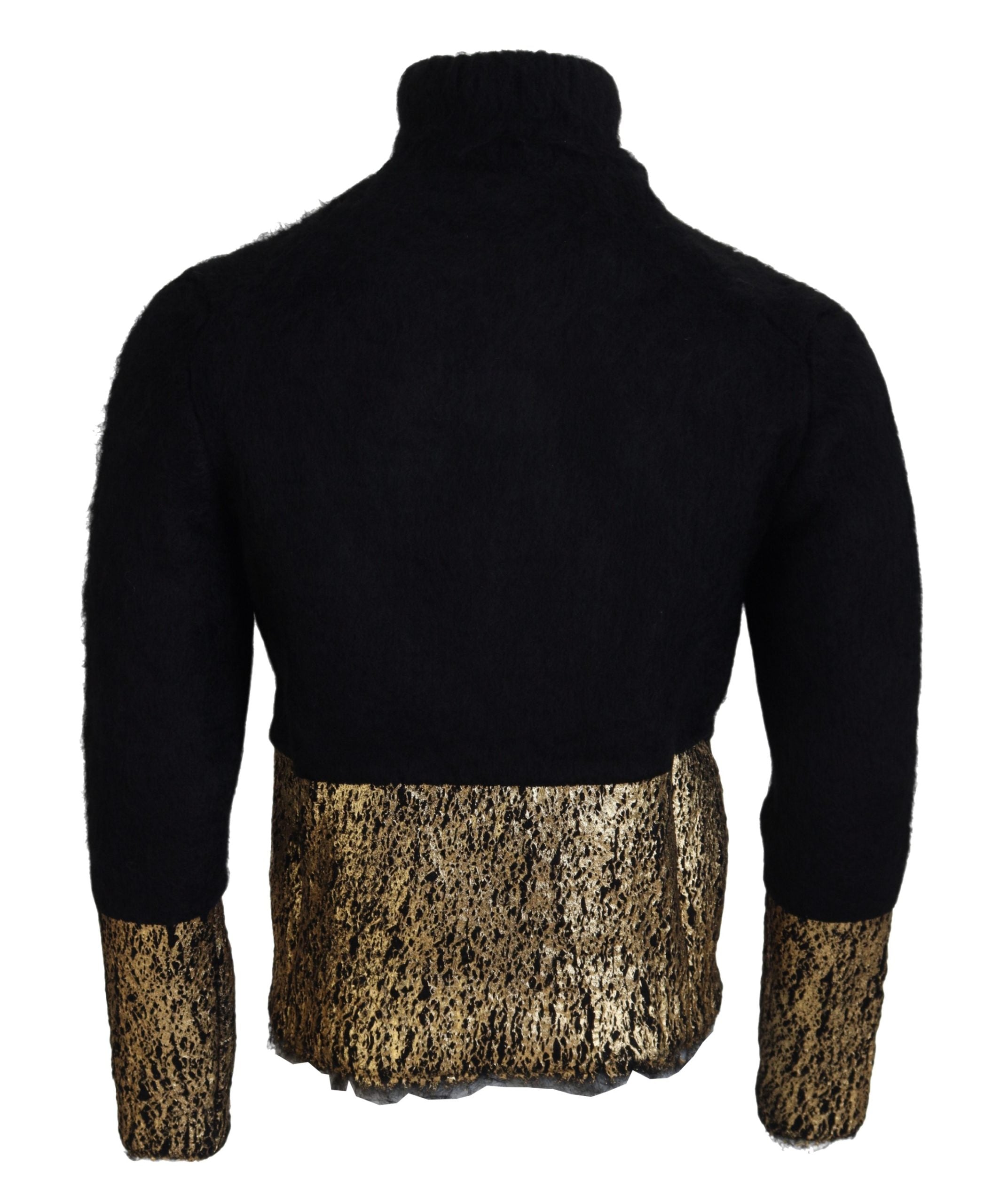 Dolce & Gabbana Stunning Black and Gold Crewneck Sweater