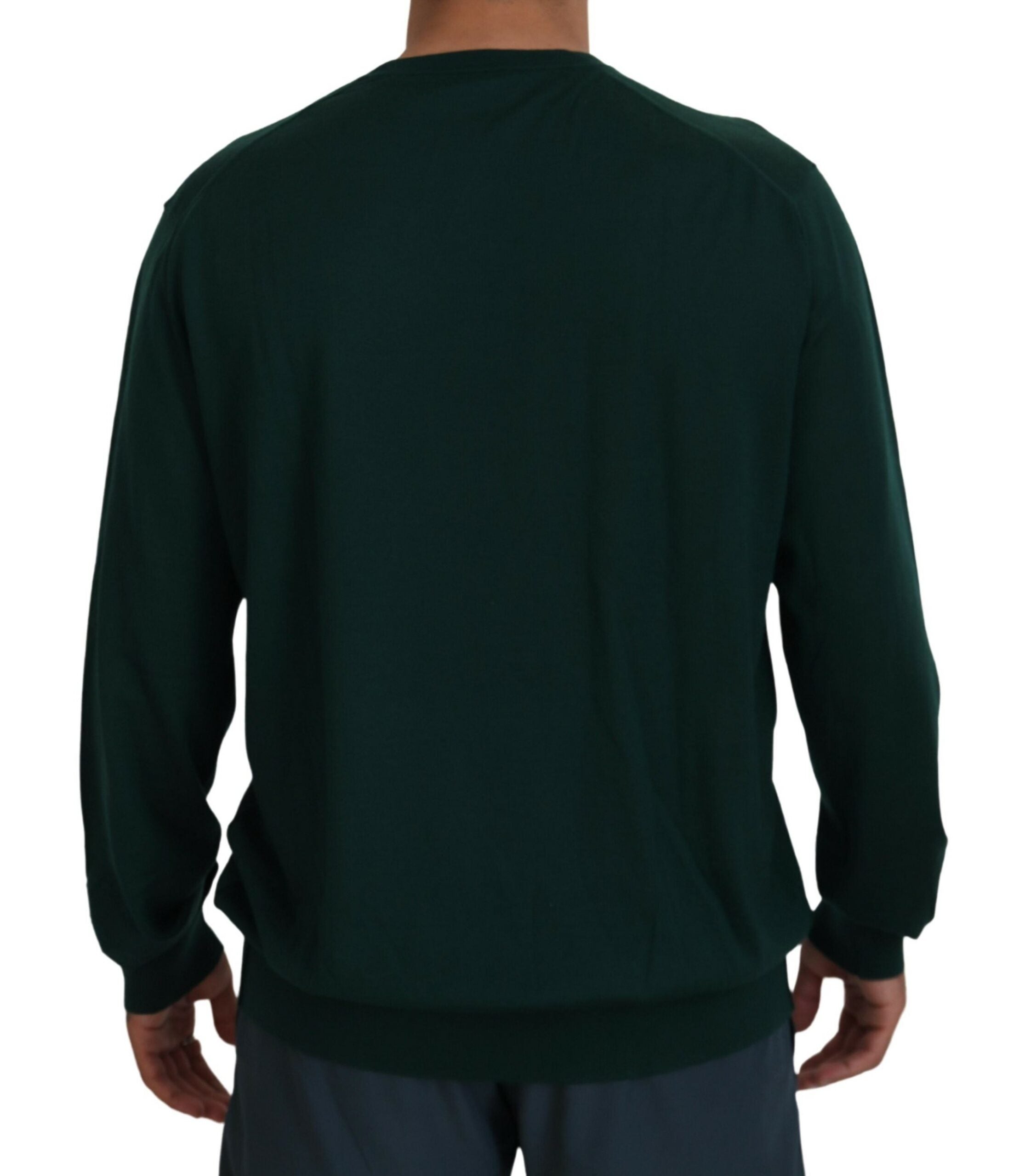 Dolce & Gabbana Elegant Green V-Neck Cashmere Sweater