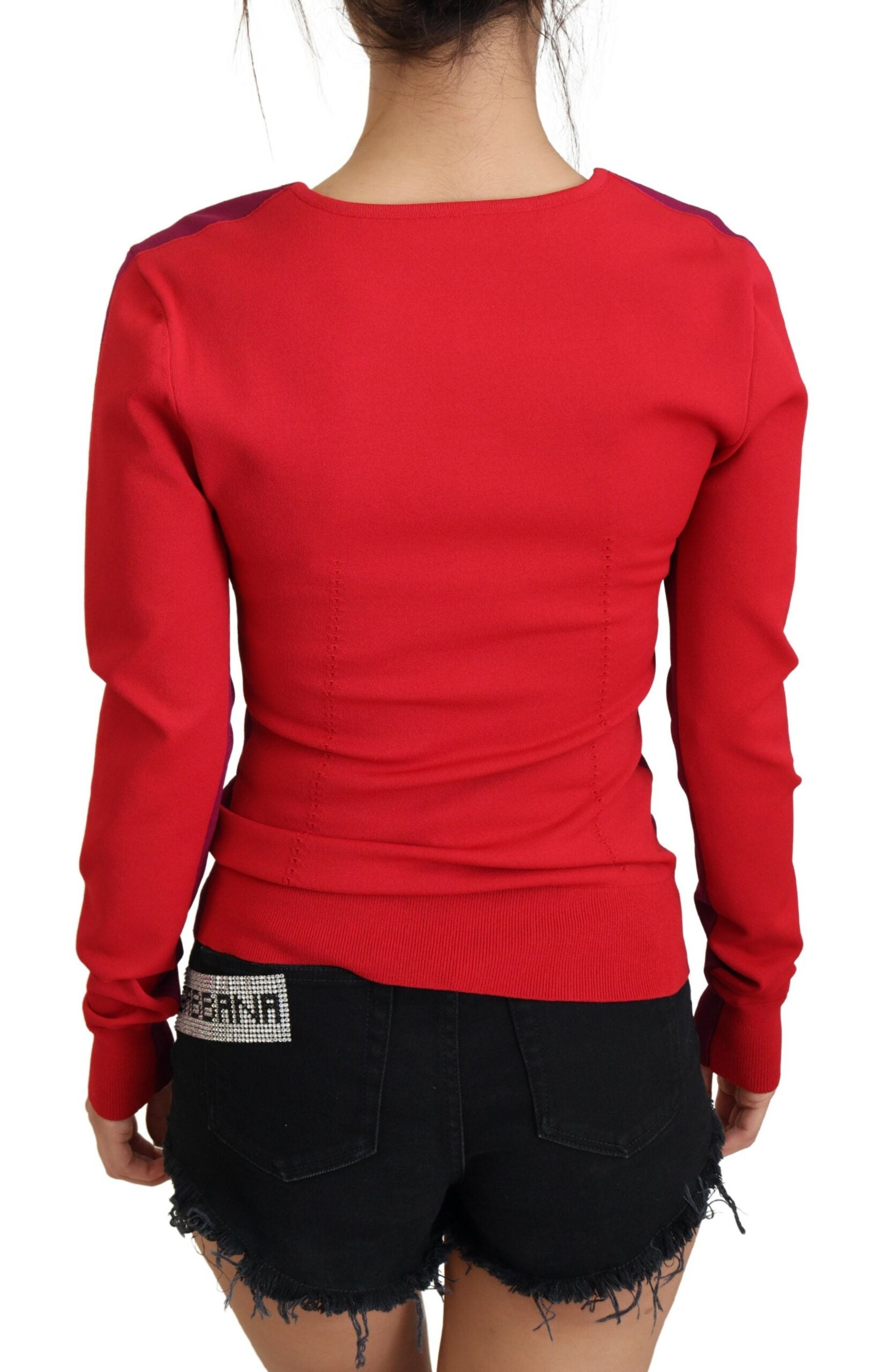 Dolce & Gabbana Multicolor Square Neck Pullover Sweater