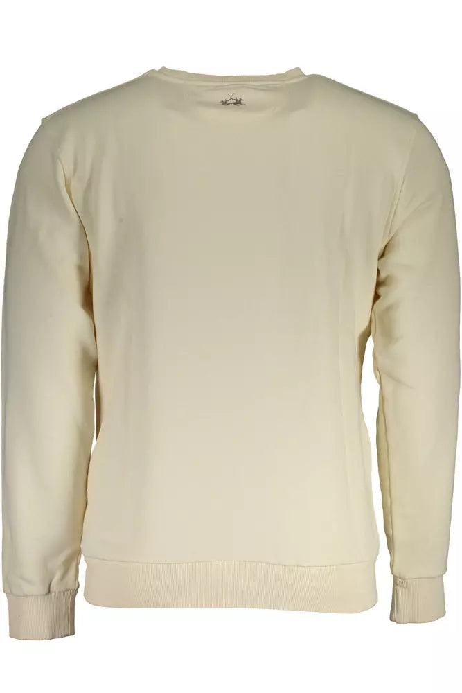 La Martina White Cotton Men Sweater