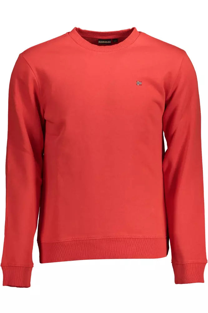 Napapijri Red Cotton Men Sweater