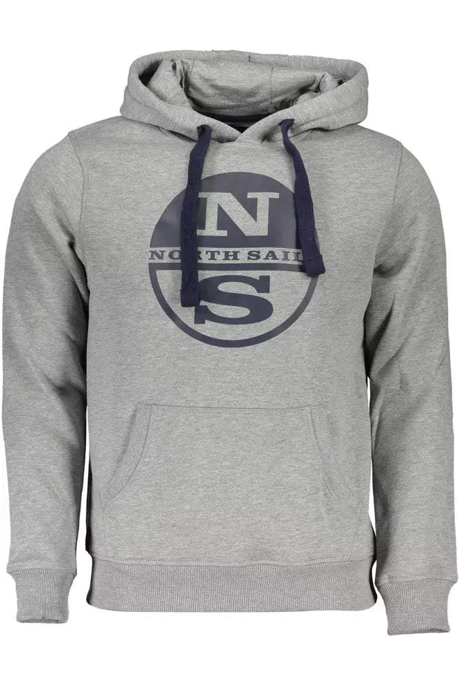 North Sails Gray Cotton Men Sweatshirt