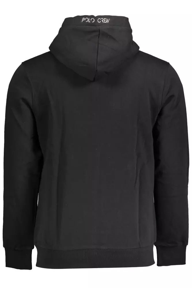 La Martina Black Cotton Men Sweater