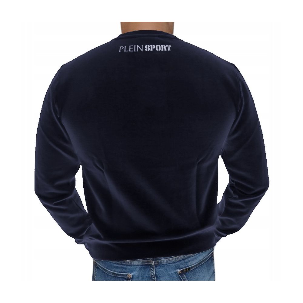 Plein Sport Blue Cotton Men's Crewneck Sweater