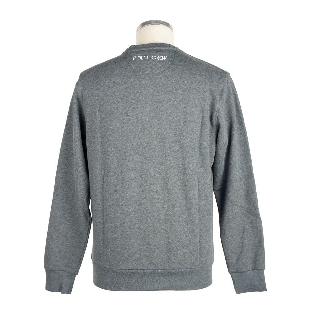 La Martina Gray Cotton Men Sweater