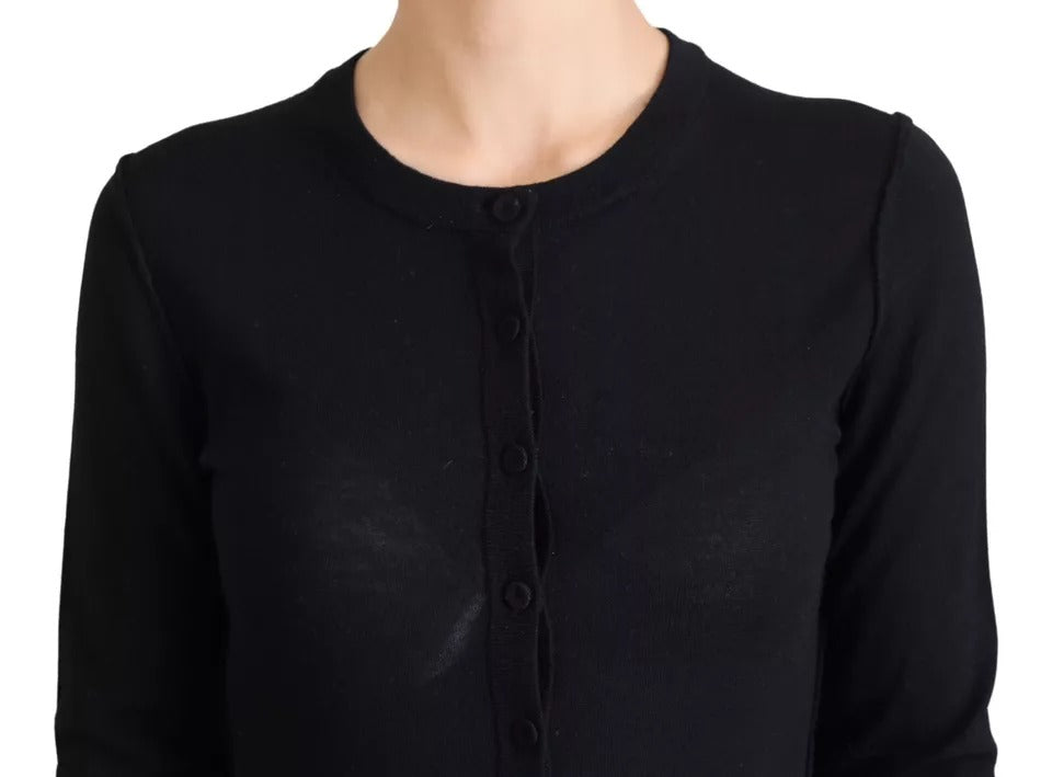 Dolce & Gabbana Black Long Sleeve Blouse Sweater