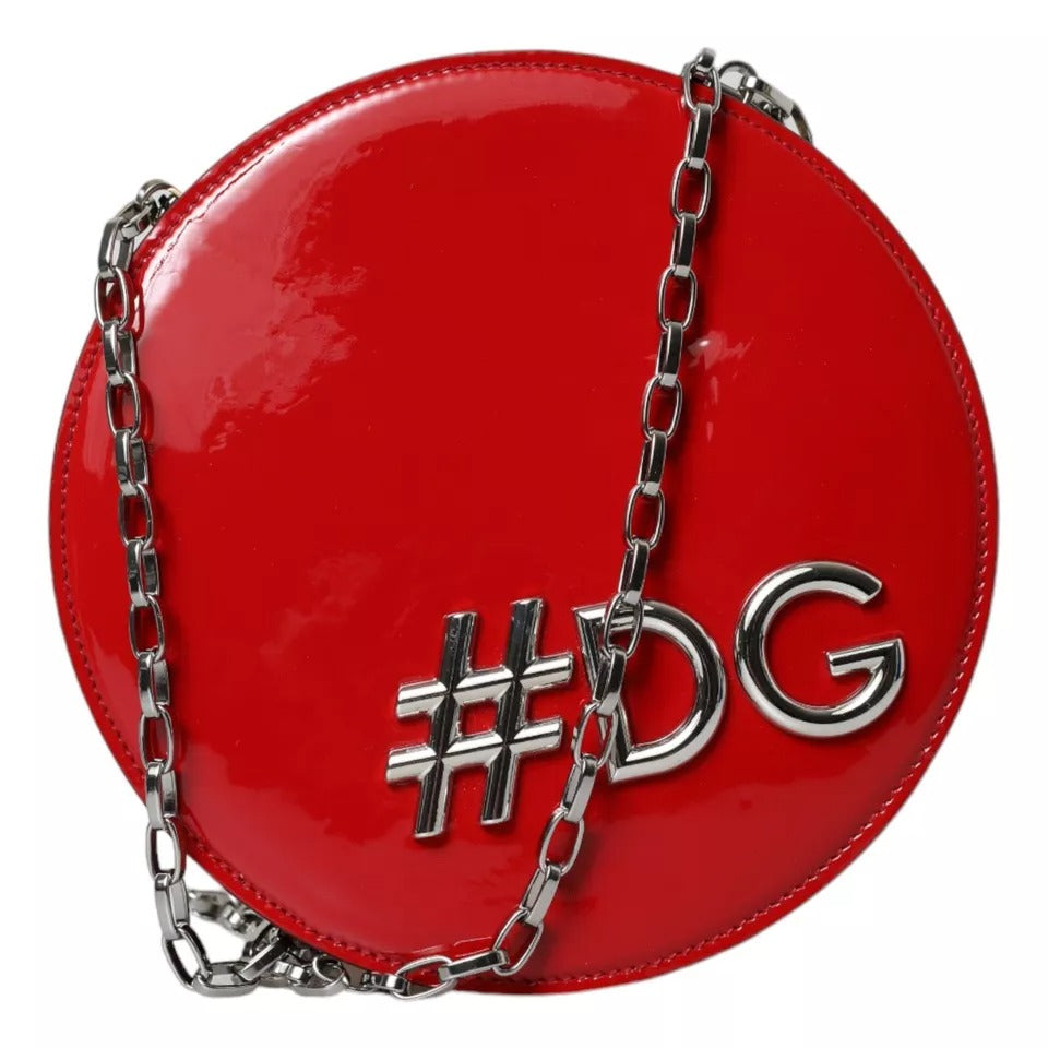 Dolce & Gabbana Red Patent Leather DG GIRLS Clutch Shoulder Bag