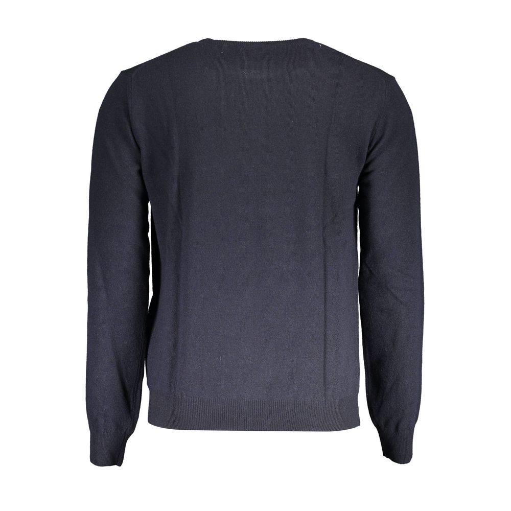 La Martina Blue Wool Men Sweater