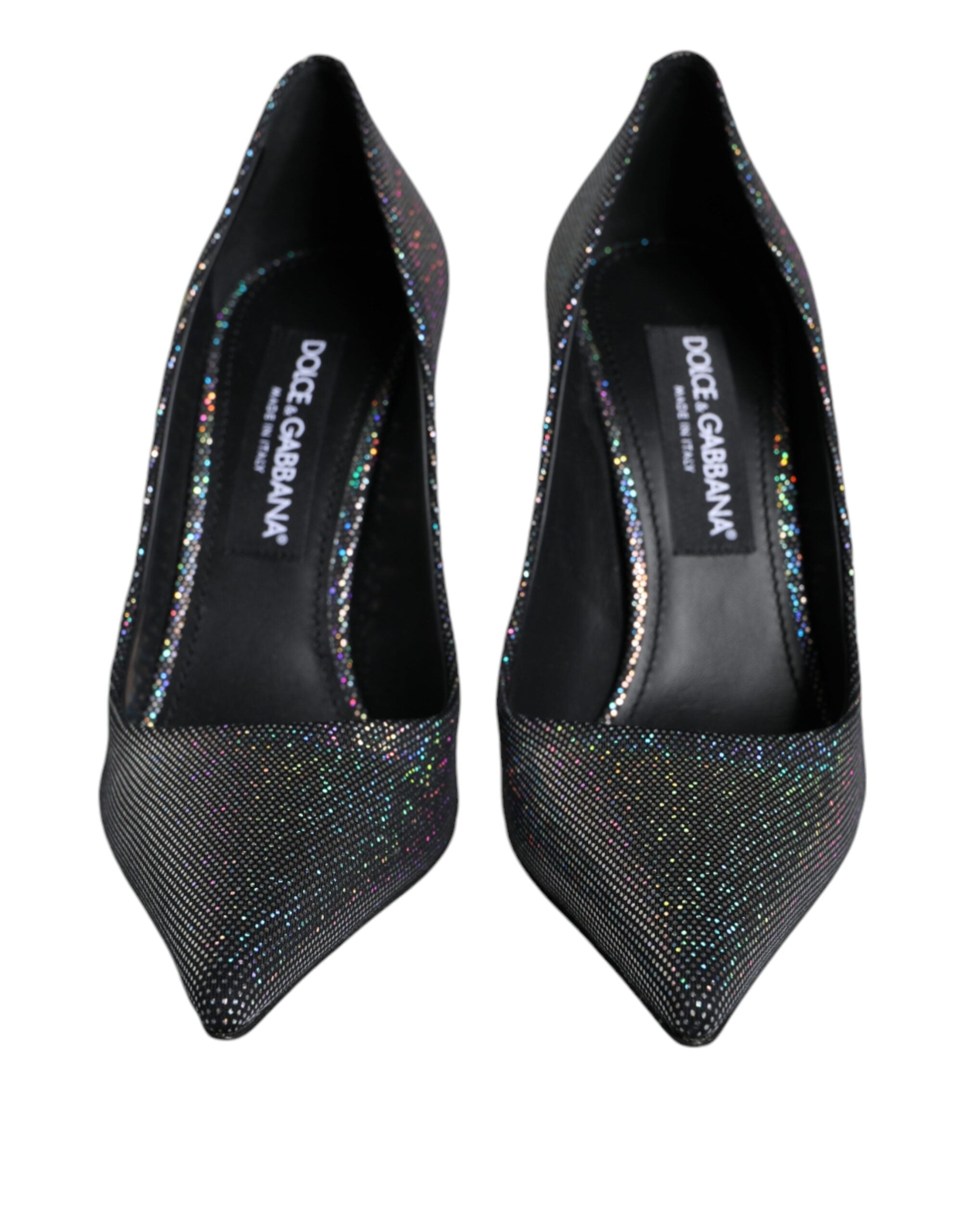 Dolce & Gabbana Multicolor Strass Leather Heels Pumps Shoes