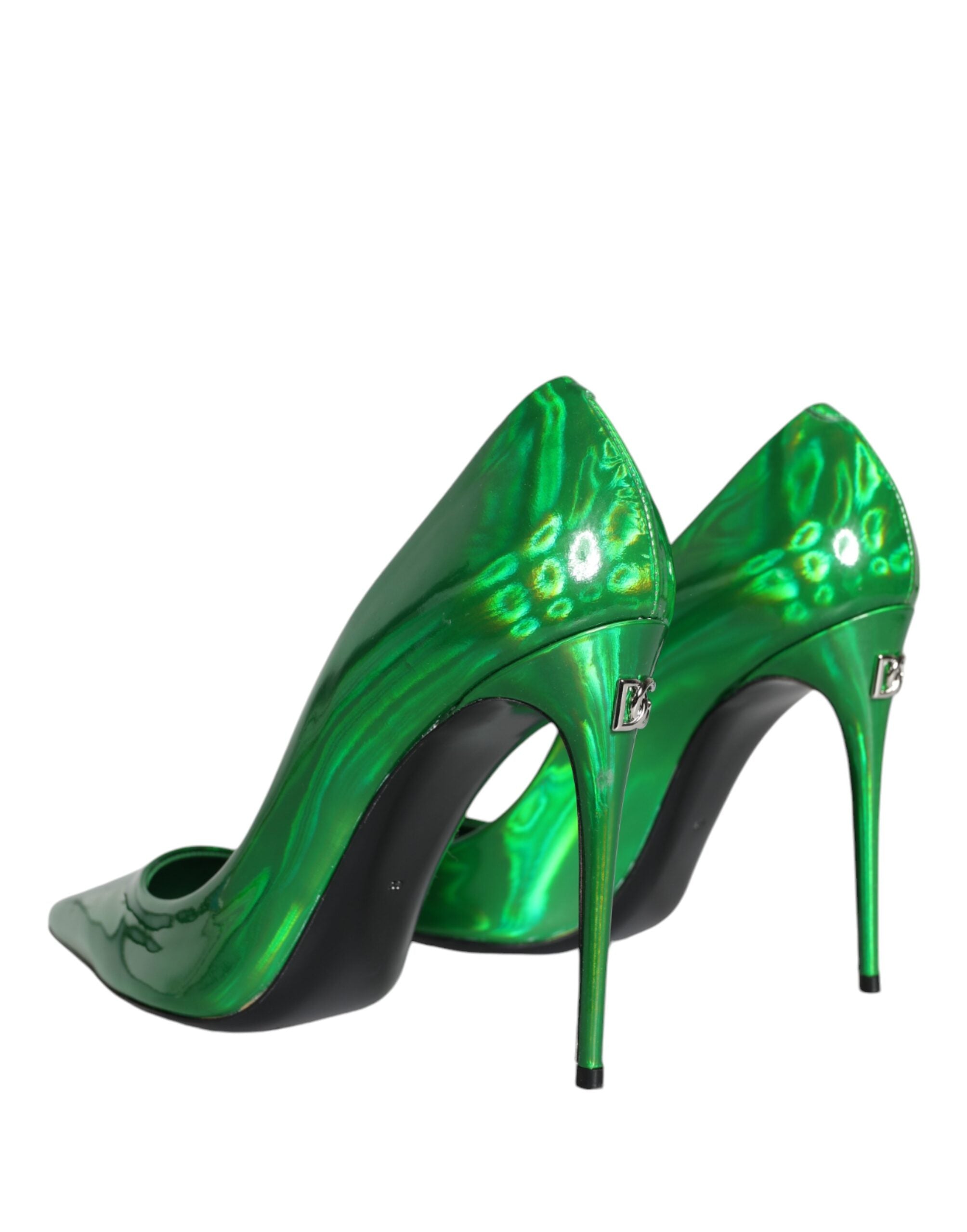 Dolce & Gabbana Green Patent Leather High Heels Pumps Shoes