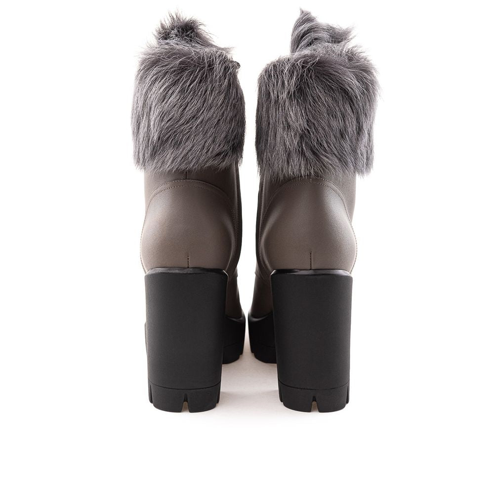 Giuseppe Zanotti Gray Eco Leather Boot