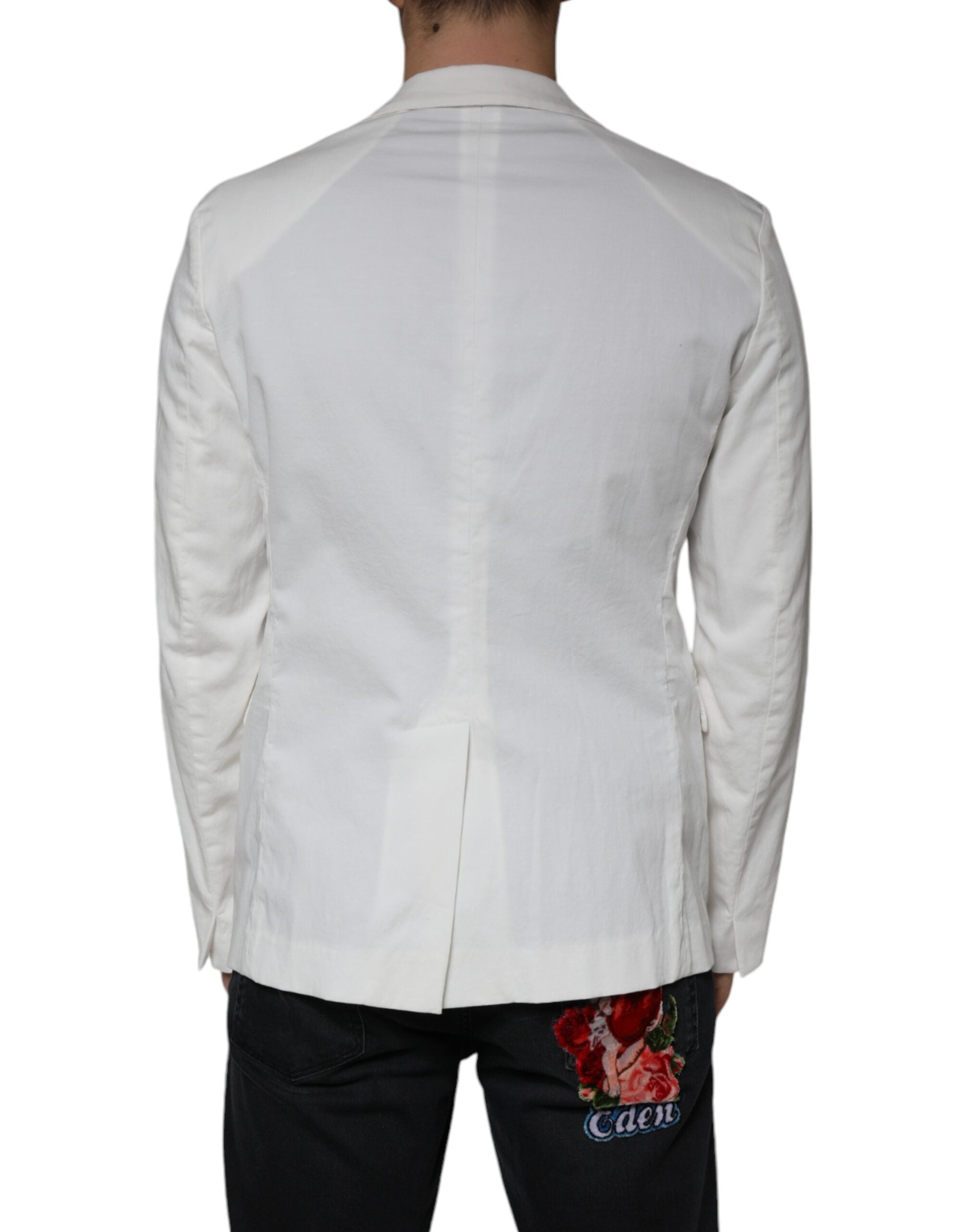 Dondup White Single Breasted One Button Dress Formal Blazer