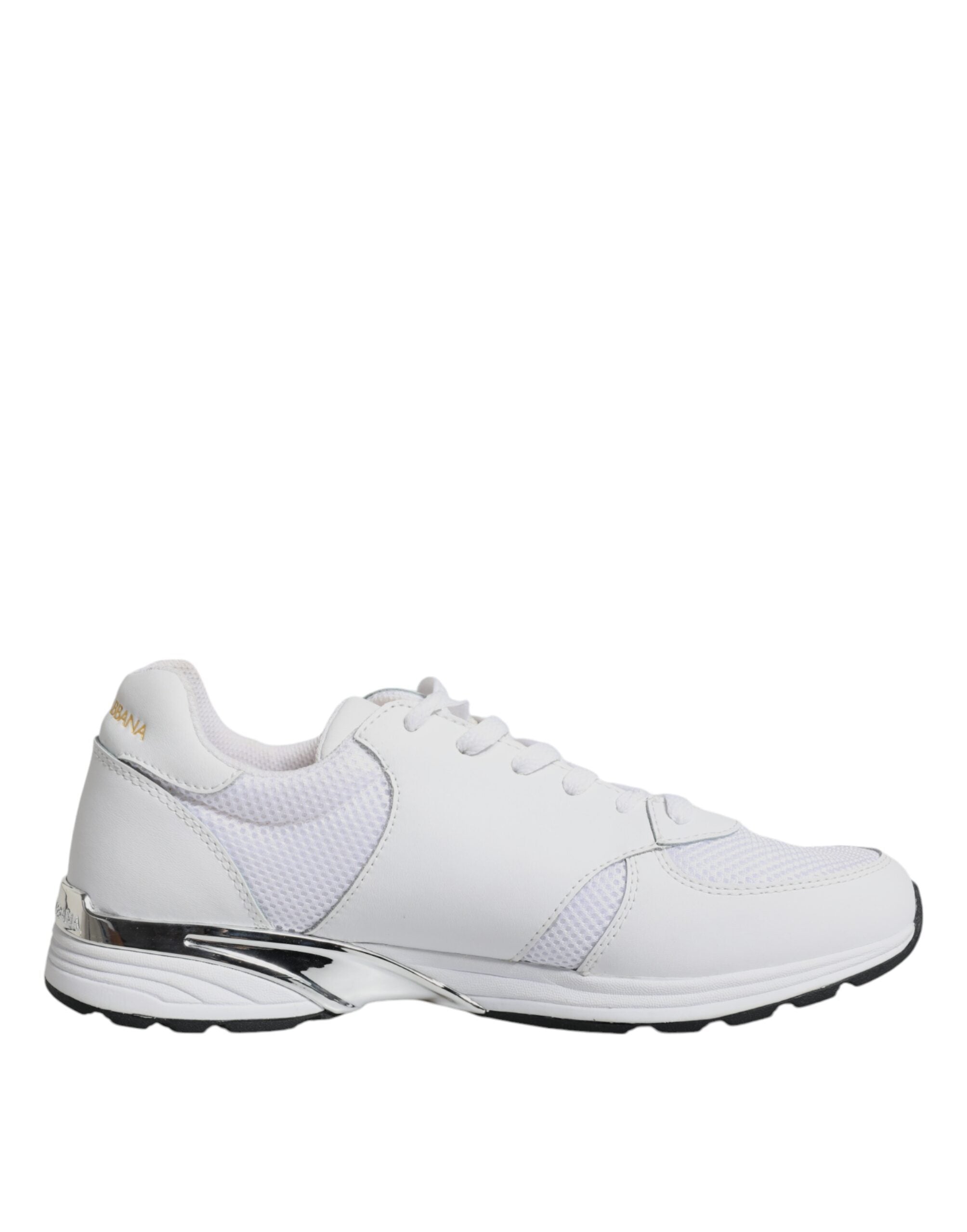 Dolce & Gabbana White Logo Leather Casual Sneakers Shoes