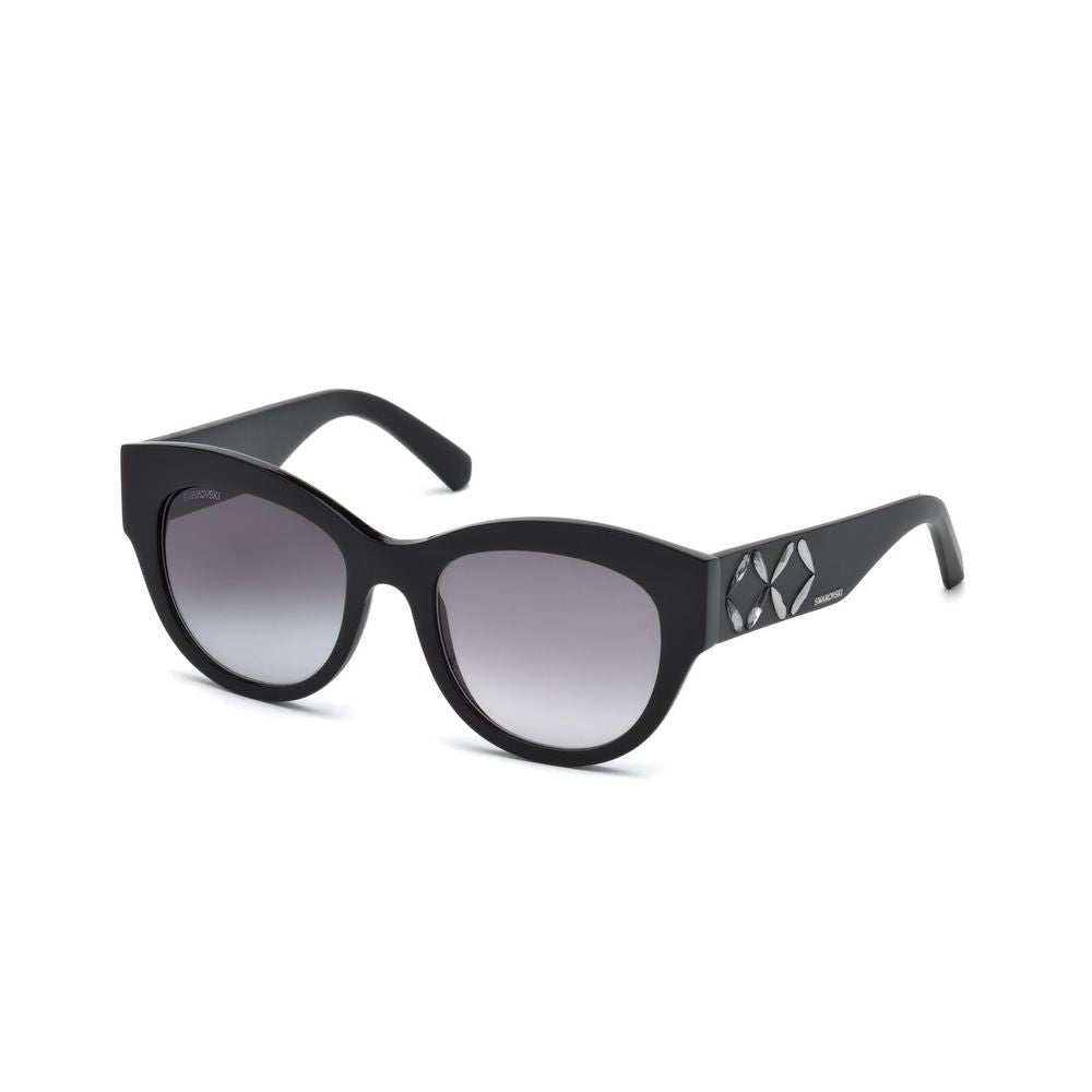 Swarovski Black Plastic Sunglasses