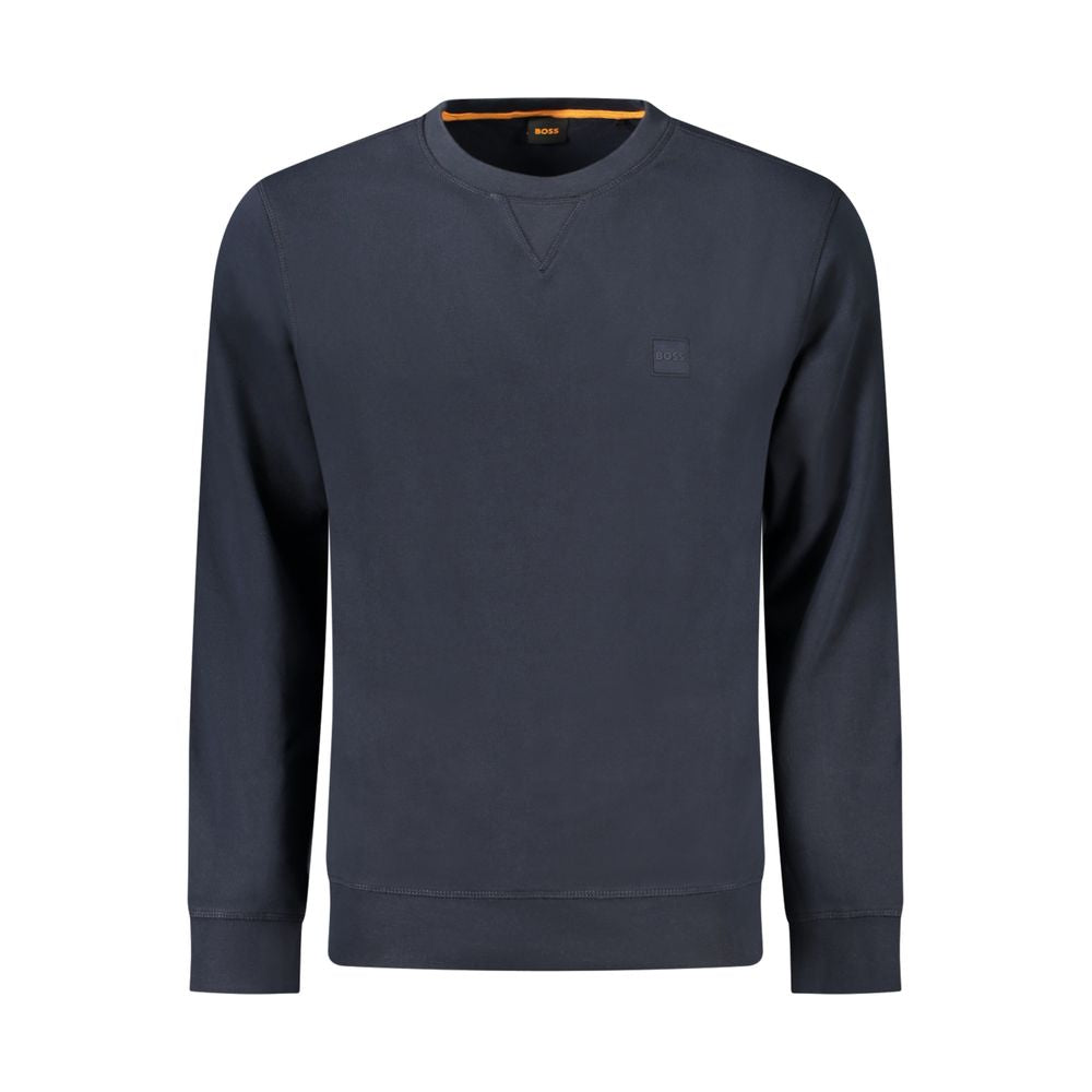 Hugo Boss Blue Cotton Sweater