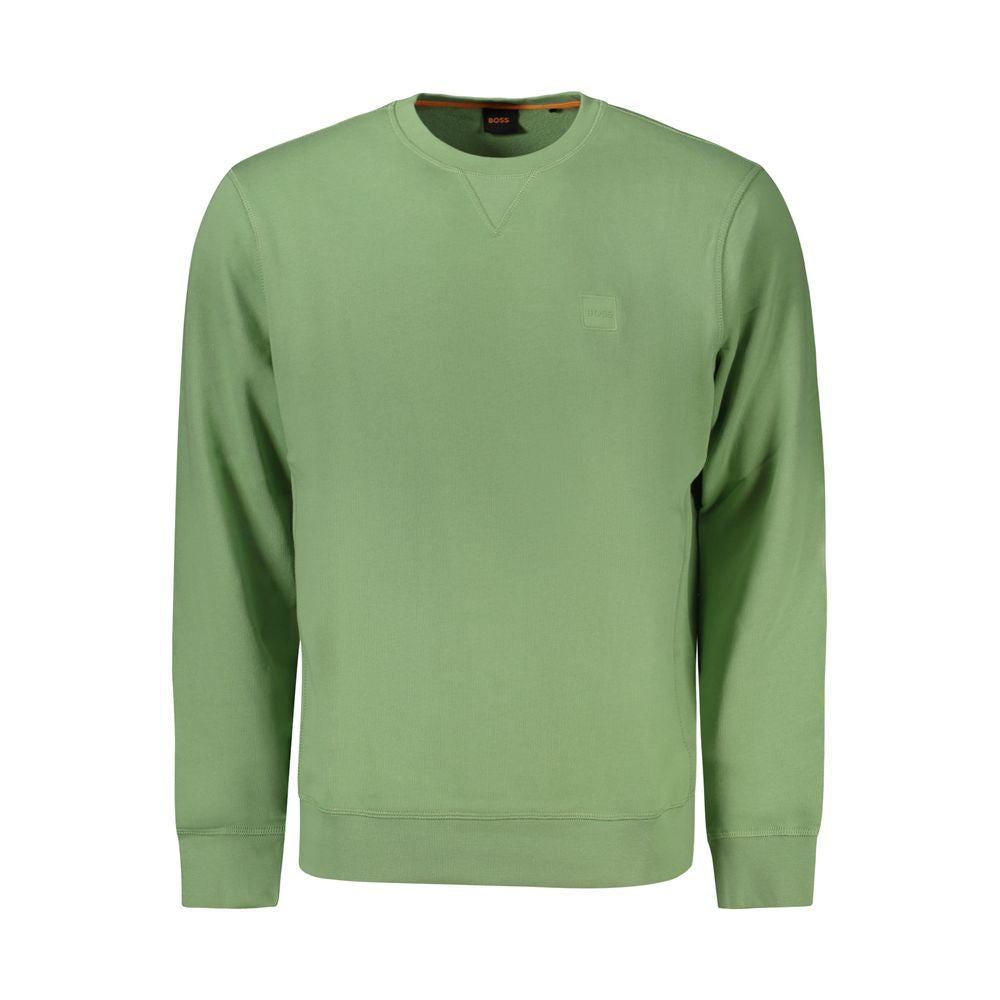 Hugo Boss Green Cotton Sweater