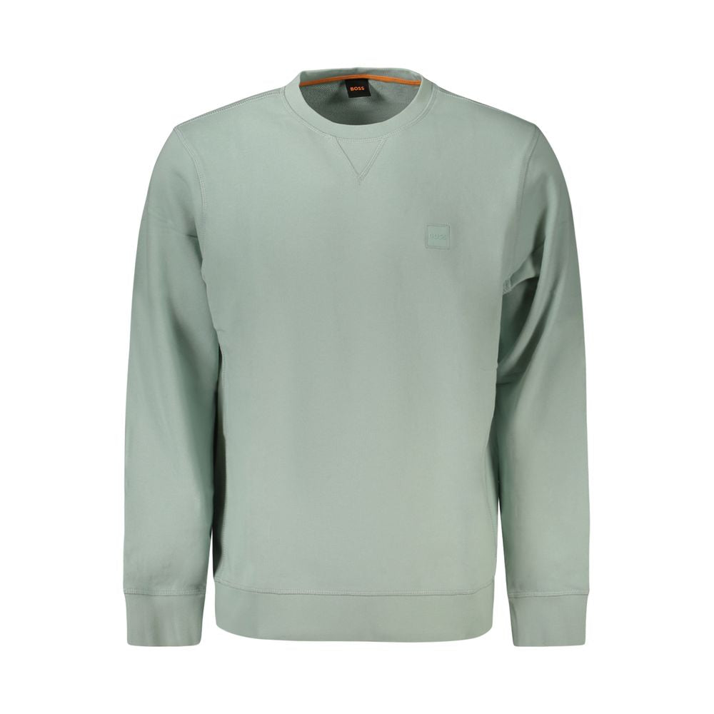 Hugo Boss Green Cotton Sweater