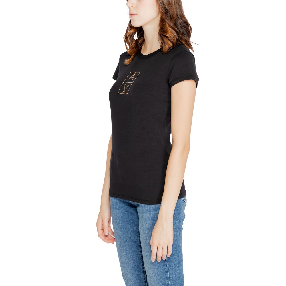 Armani Exchange Black Cotton Tops & T-Shirt