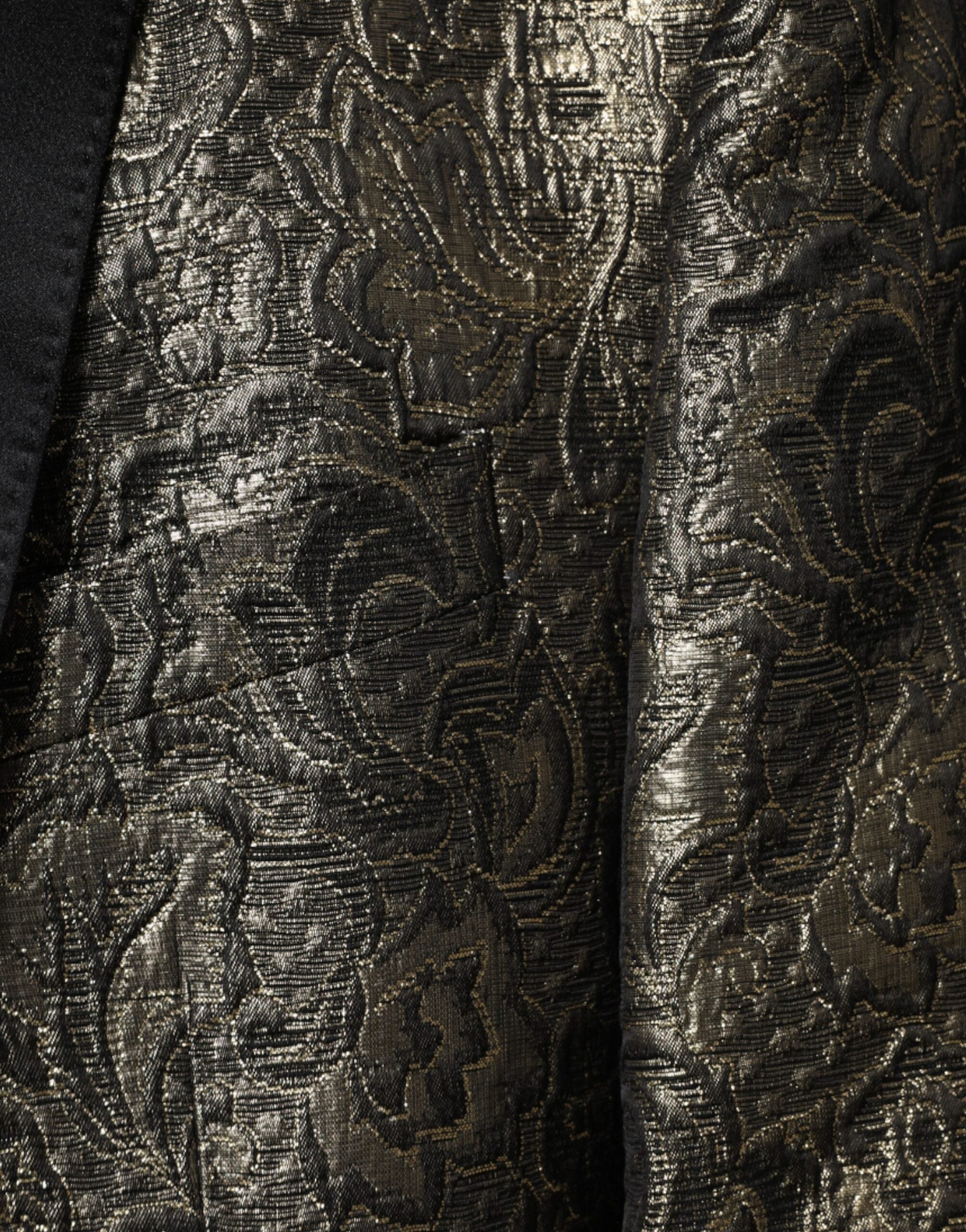 Dolce & Gabbana Gold SICILIA Jacquard Single Breasted Coat Blazer