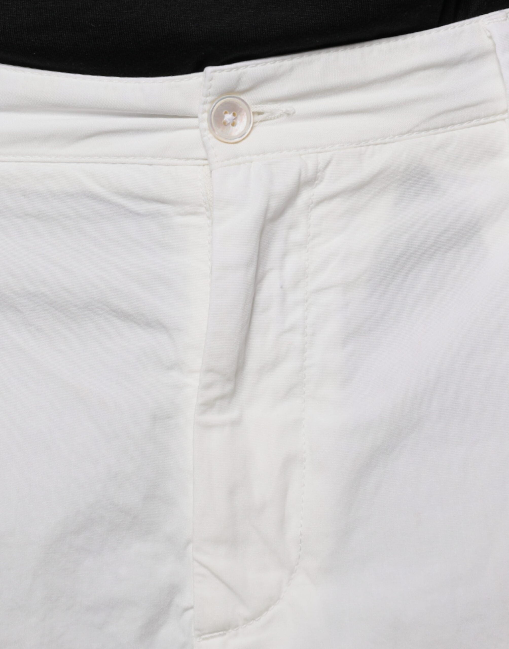 Dolce & Gabbana White Cotton Skinny Dress Pants