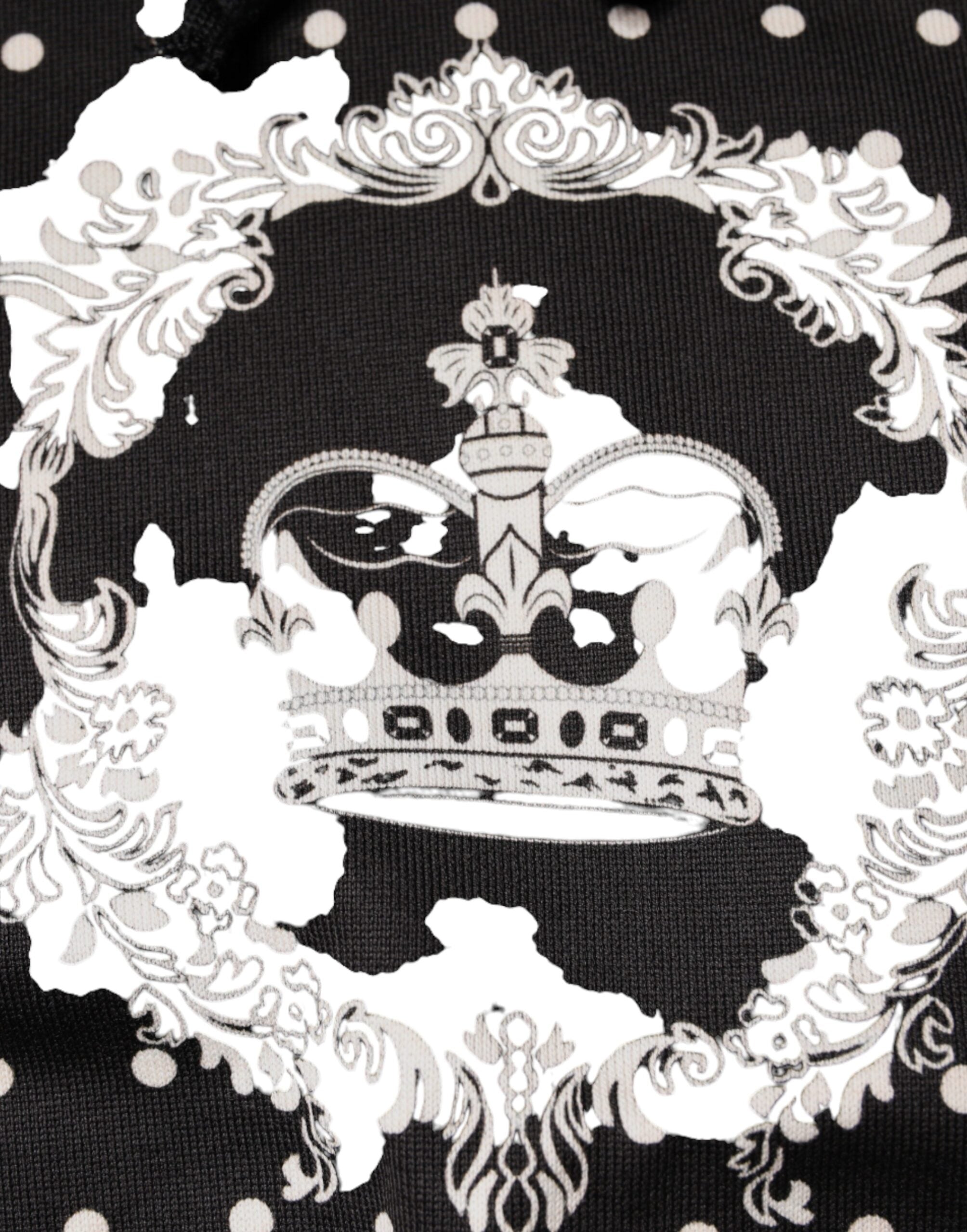 Dolce & Gabbana Black White Bandana Hooded Sweatshirt Sweater