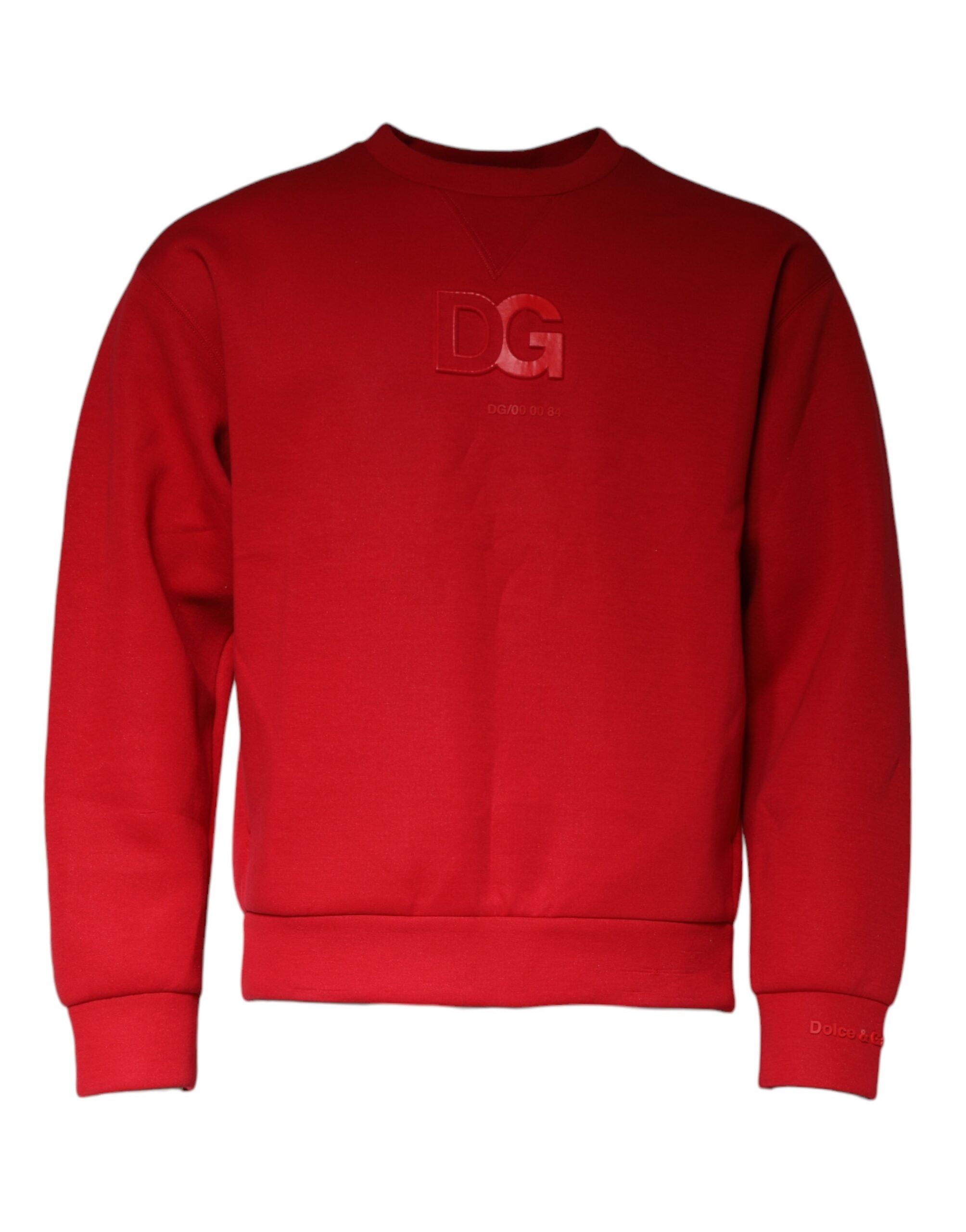 Dolce & Gabbana Maroon DG Logo Cotton Sweatshirt Sweater