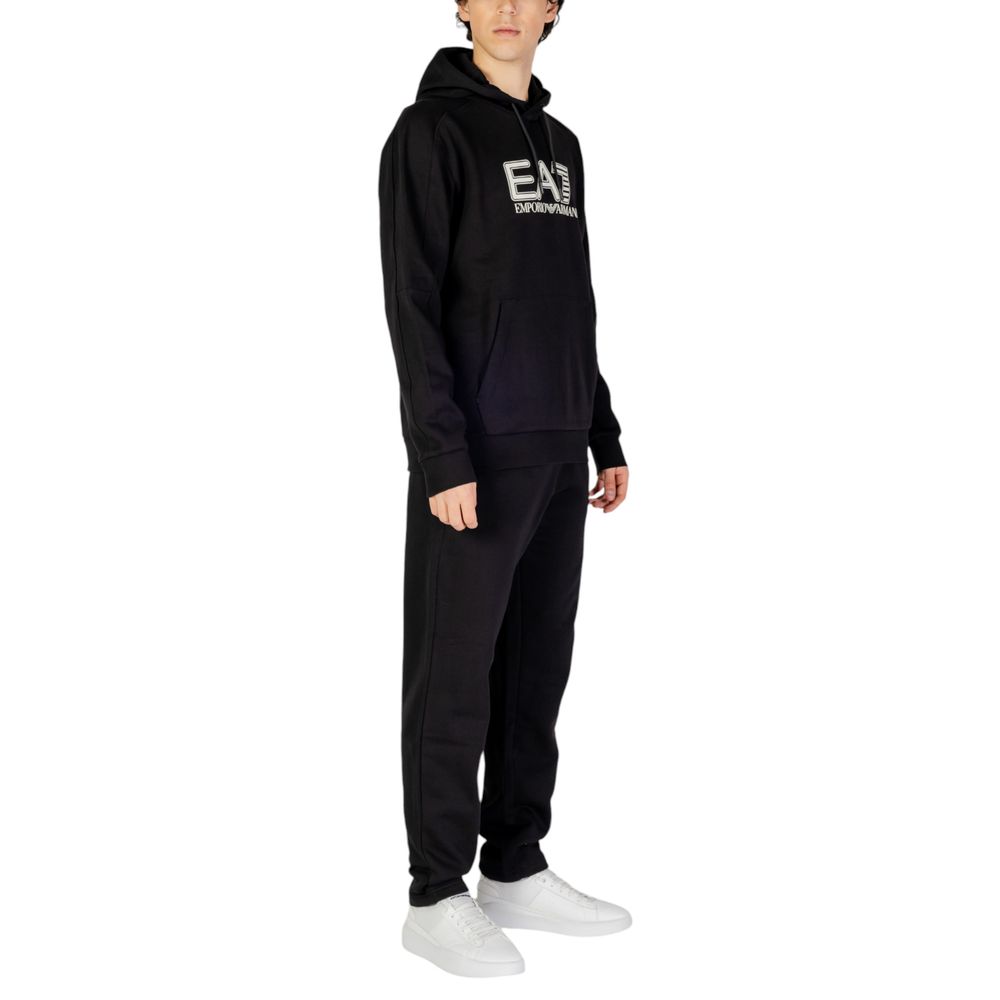 EA7 Emporio Armani Black Cotton Sweatsuit