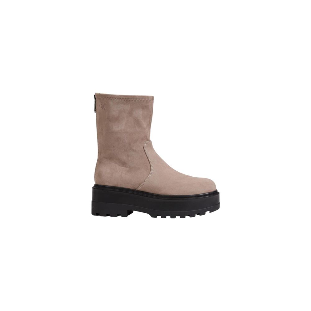 Calvin Klein Gray Recycled Polyester Boot