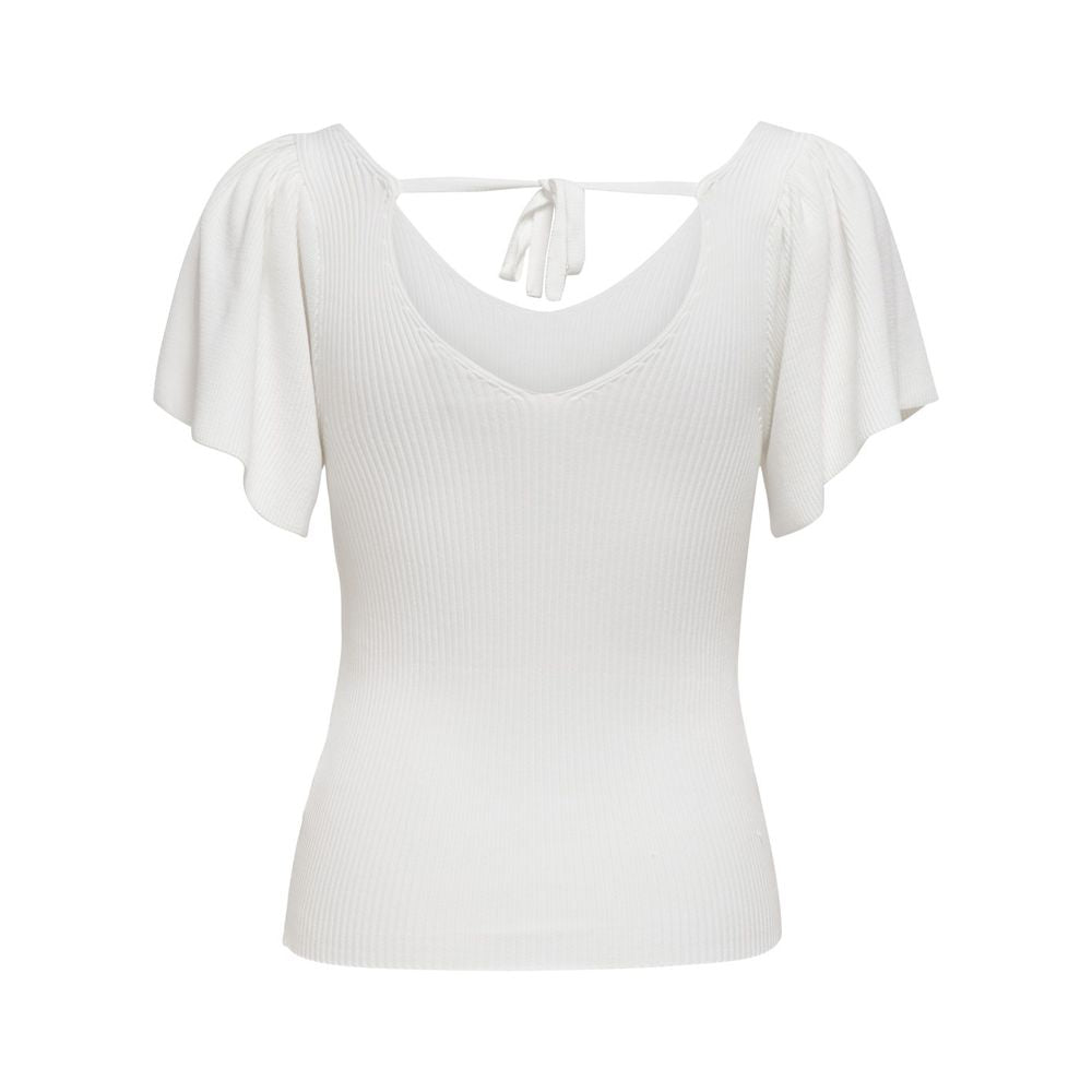 Only White Polyamide Tops & T-Shirt