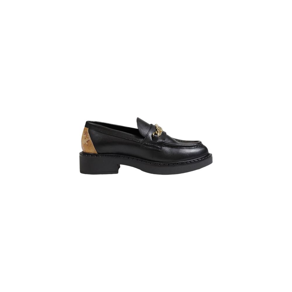 Alviero Martini Prima Classe Black Leather Flat Shoe