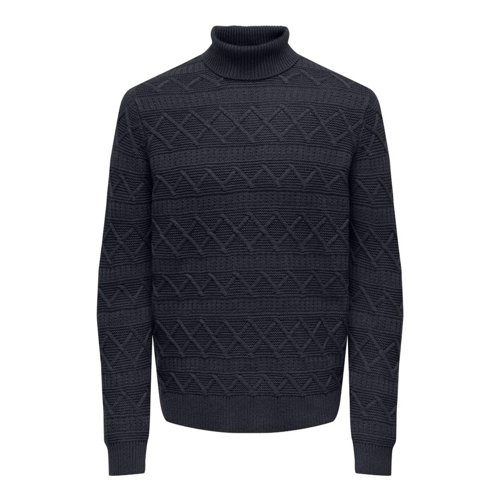 Only & Sons Blue Cotton Sweater