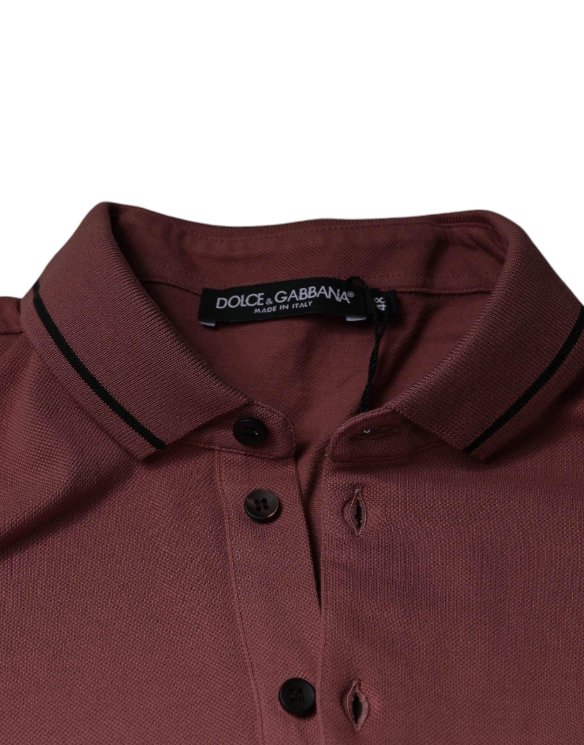 Dolce & Gabbana Pink Crown Embroidery Collared Polo T-shirt