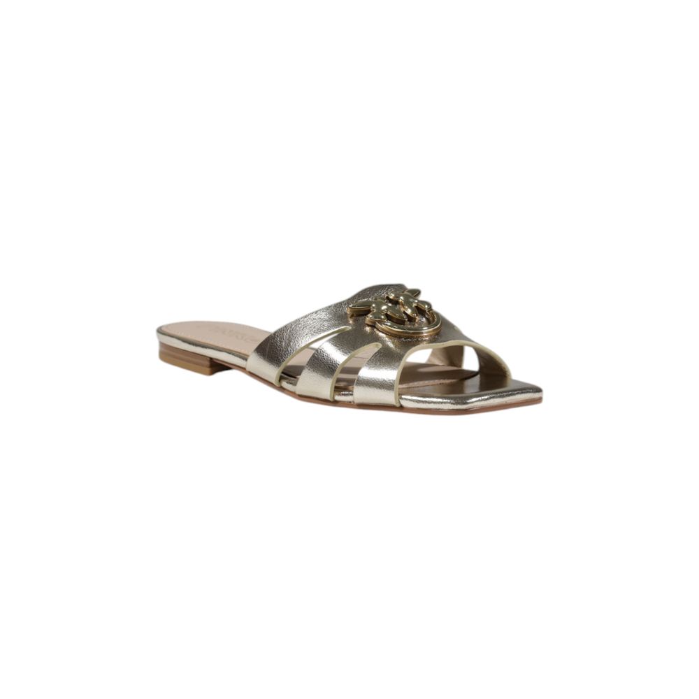 PINKO Gold Leather Sandal