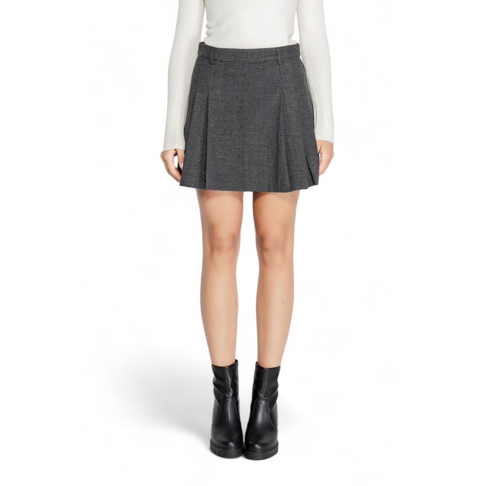 Only Gray Polyester Skirt