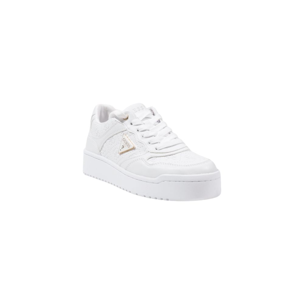 Guess White Polyethylene Flat Shoe