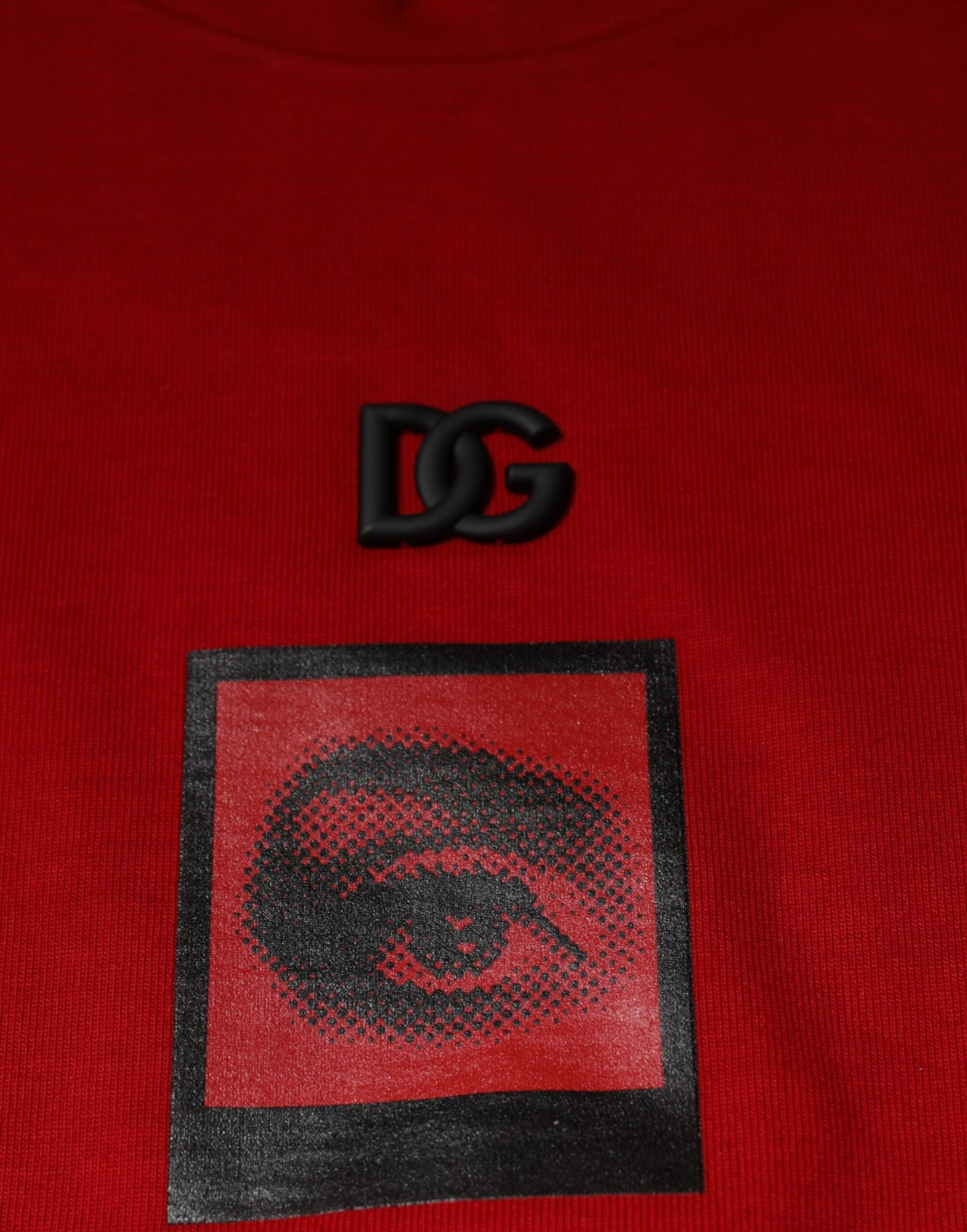 Dolce & Gabbana Red DG Eye Cotton Crew Neck T-shirt