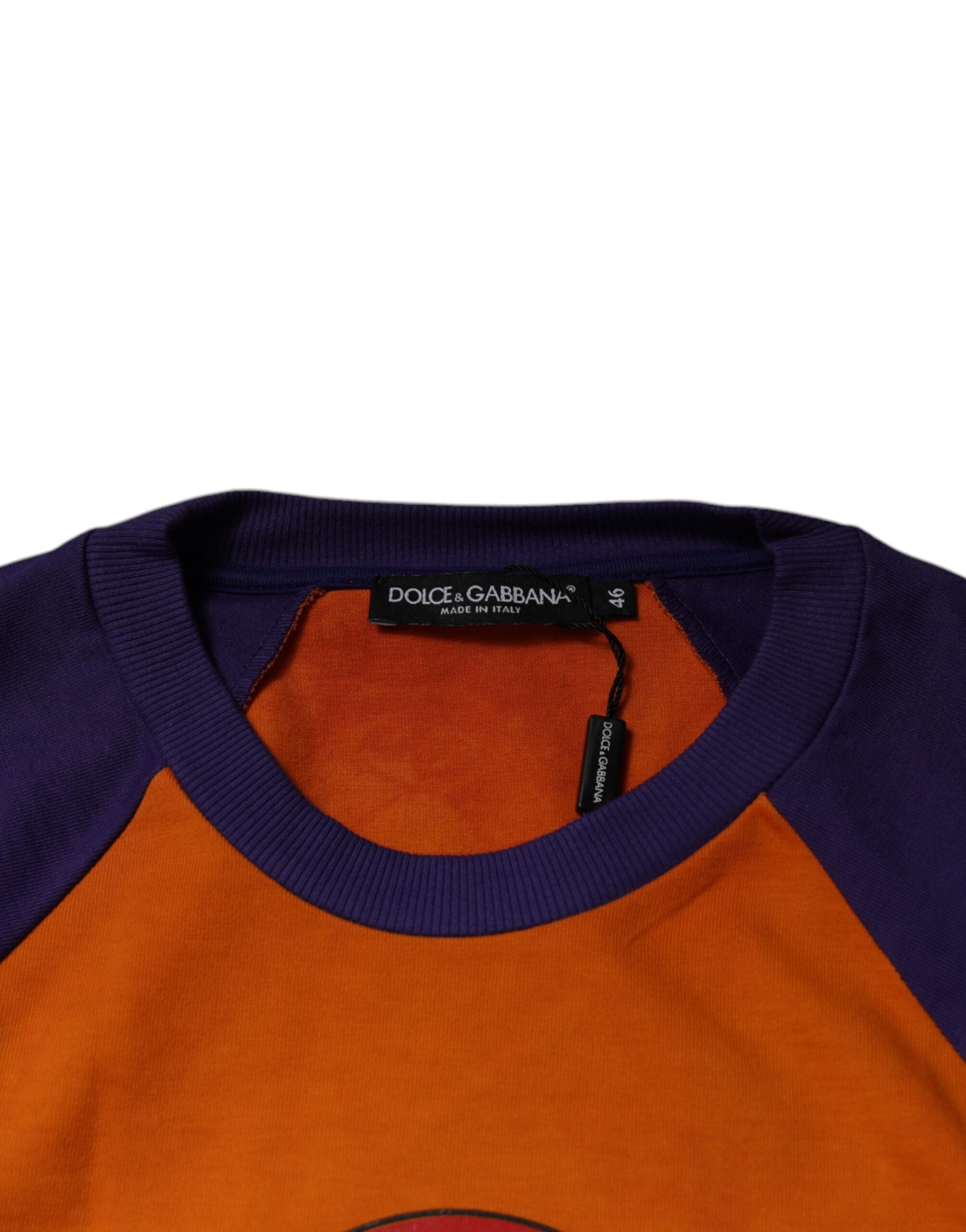 Dolce & Gabbana Orange Purple Graphic Print Short Sleeves T-shirt