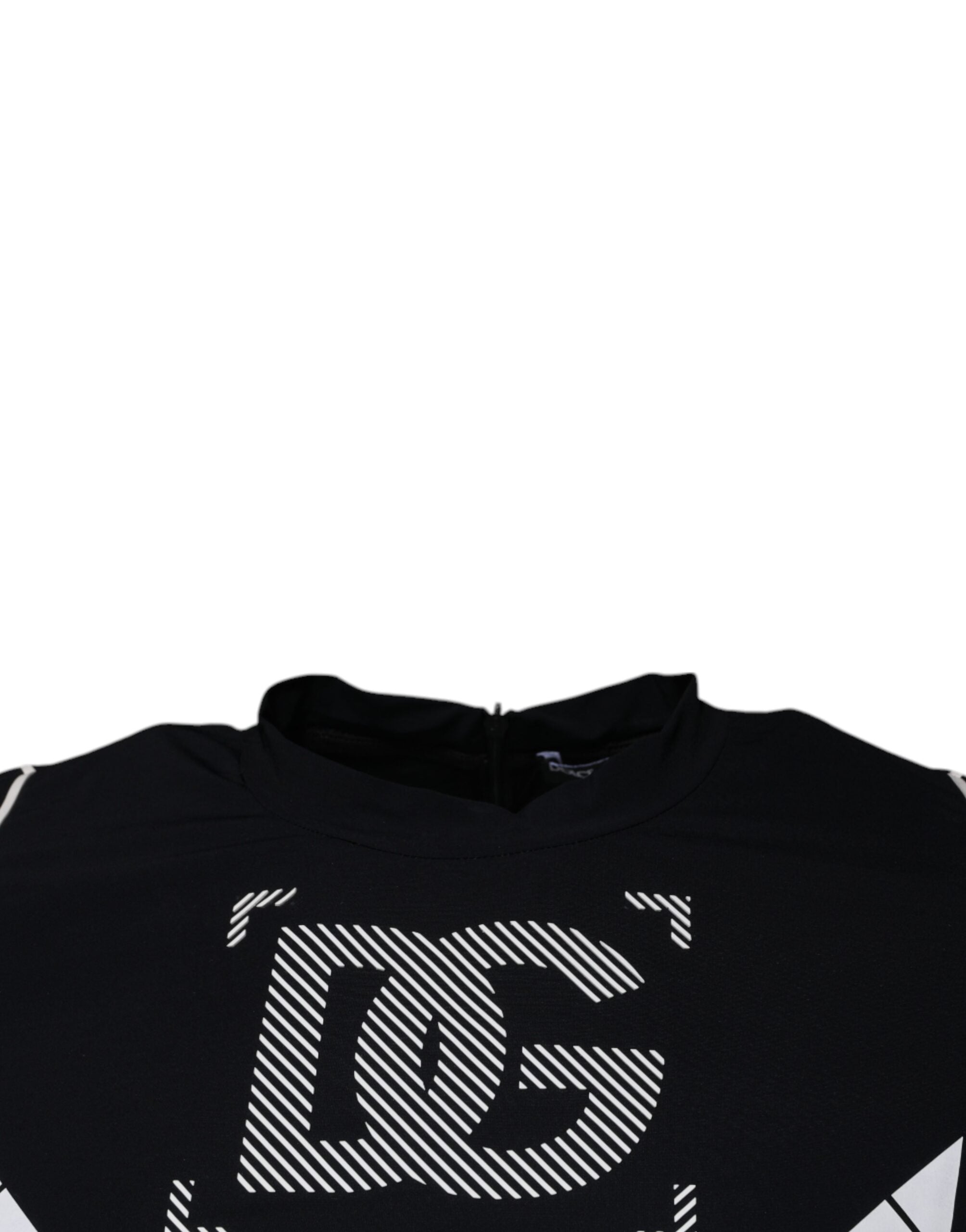 Dolce & Gabbana Black Graphic Print Nylon Crew Neck T-shirt