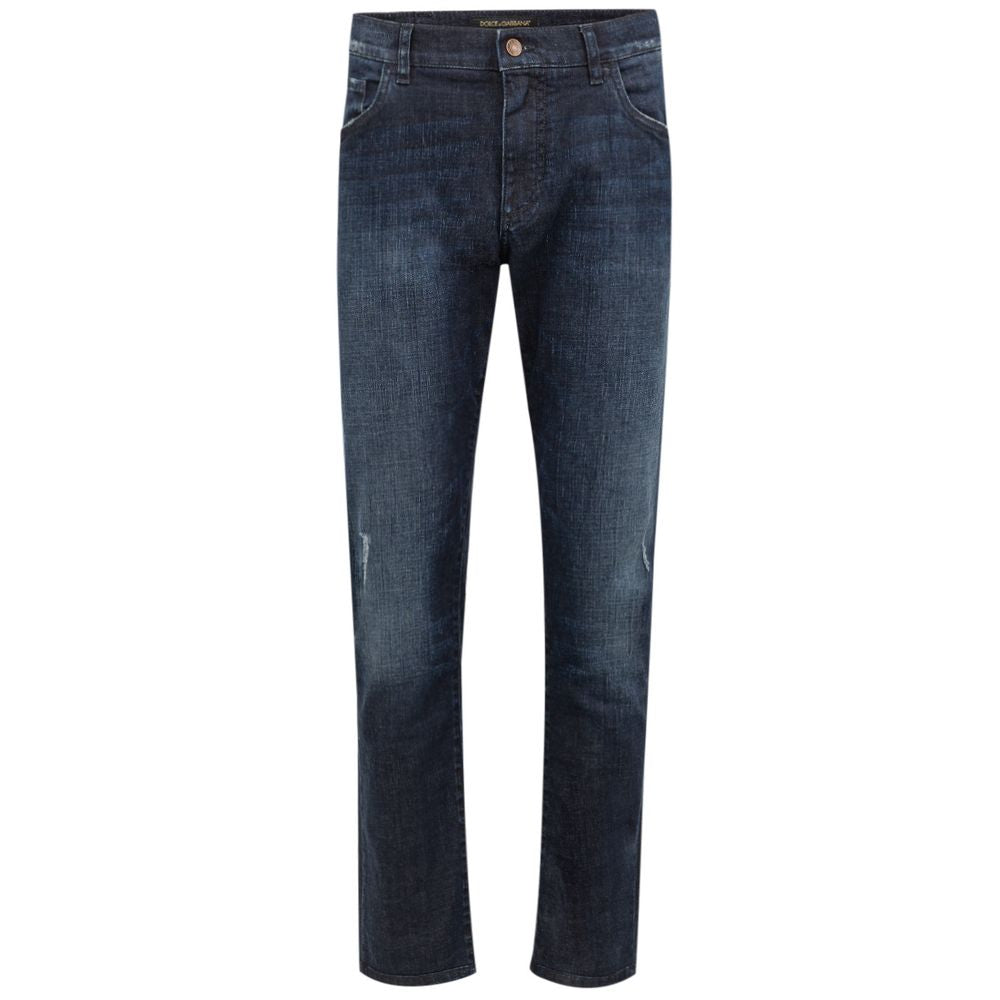 Dolce & Gabbana Blue Cotton Jeans & Pant