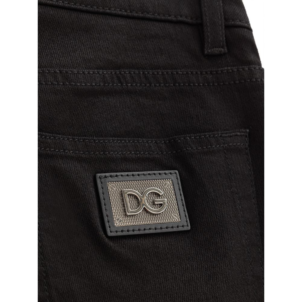 Dolce & Gabbana Black Cotton Jeans & Pant