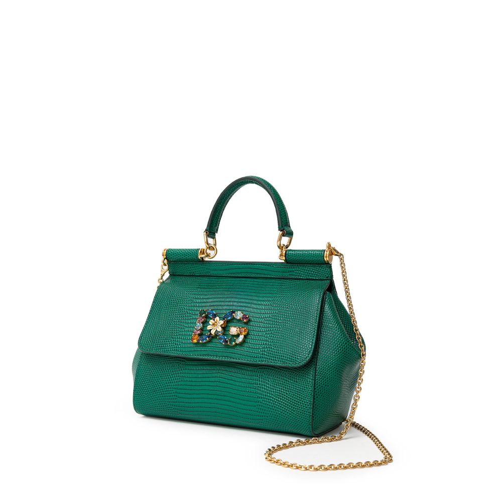 Dolce & Gabbana Green Leather Handbag