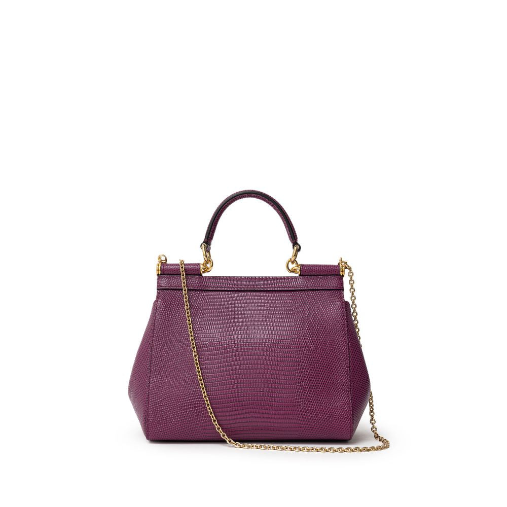 Dolce & Gabbana Purple Leather Handbag